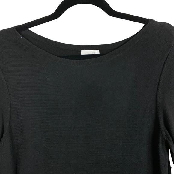 J. Jill Black Cotton Blend Tunic Sweater Top Size Medium - Picture 2 of 5
